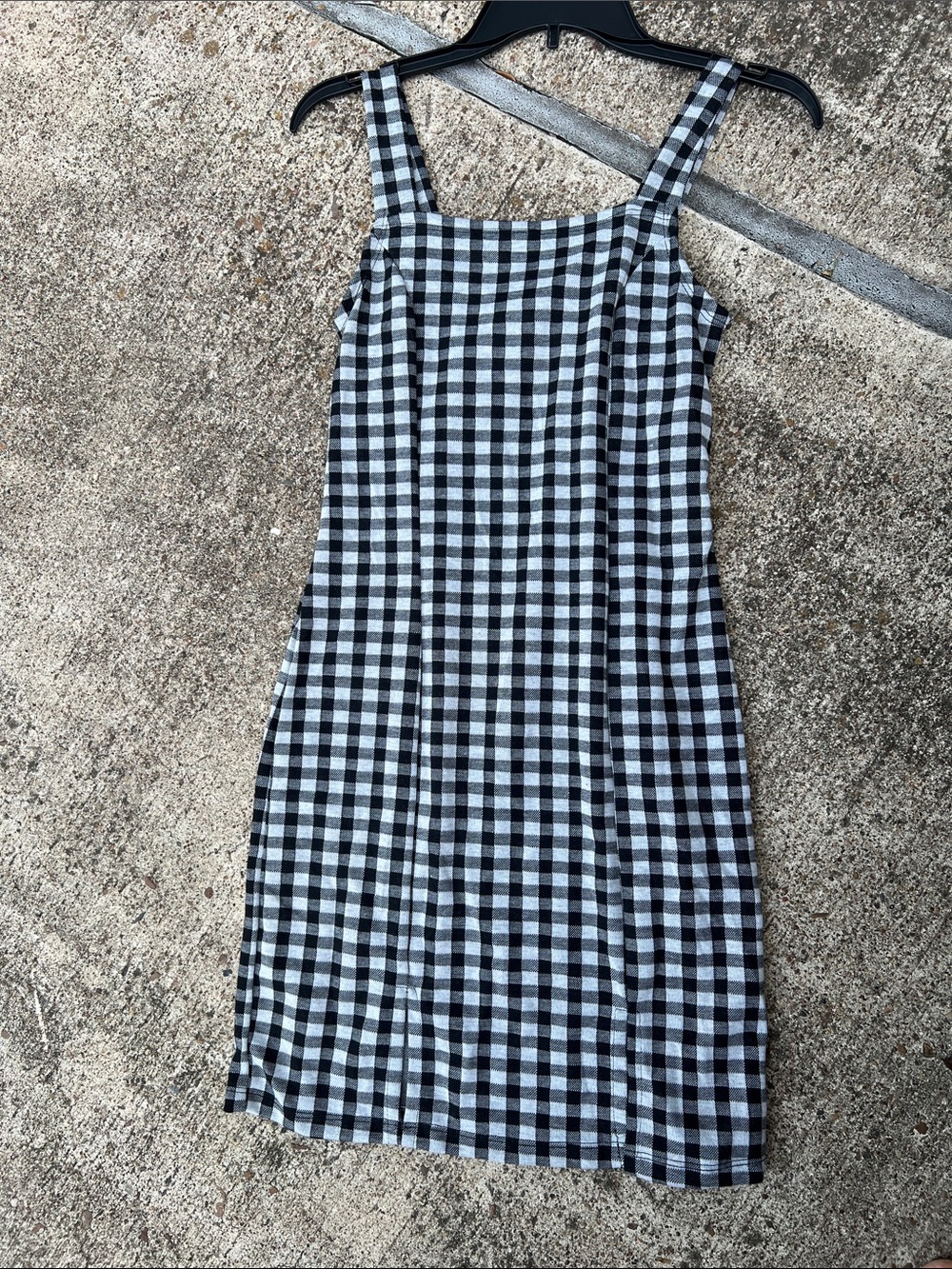 Black & White Gingham Sundress - Classic Sleeveless Dress